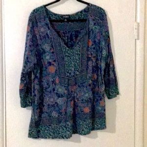 Lucky Brand 3/4 sleeve tunic